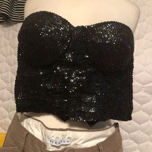 NO OFFERS JUST HIT BUY 🍓SAVVY sequin zip bustier